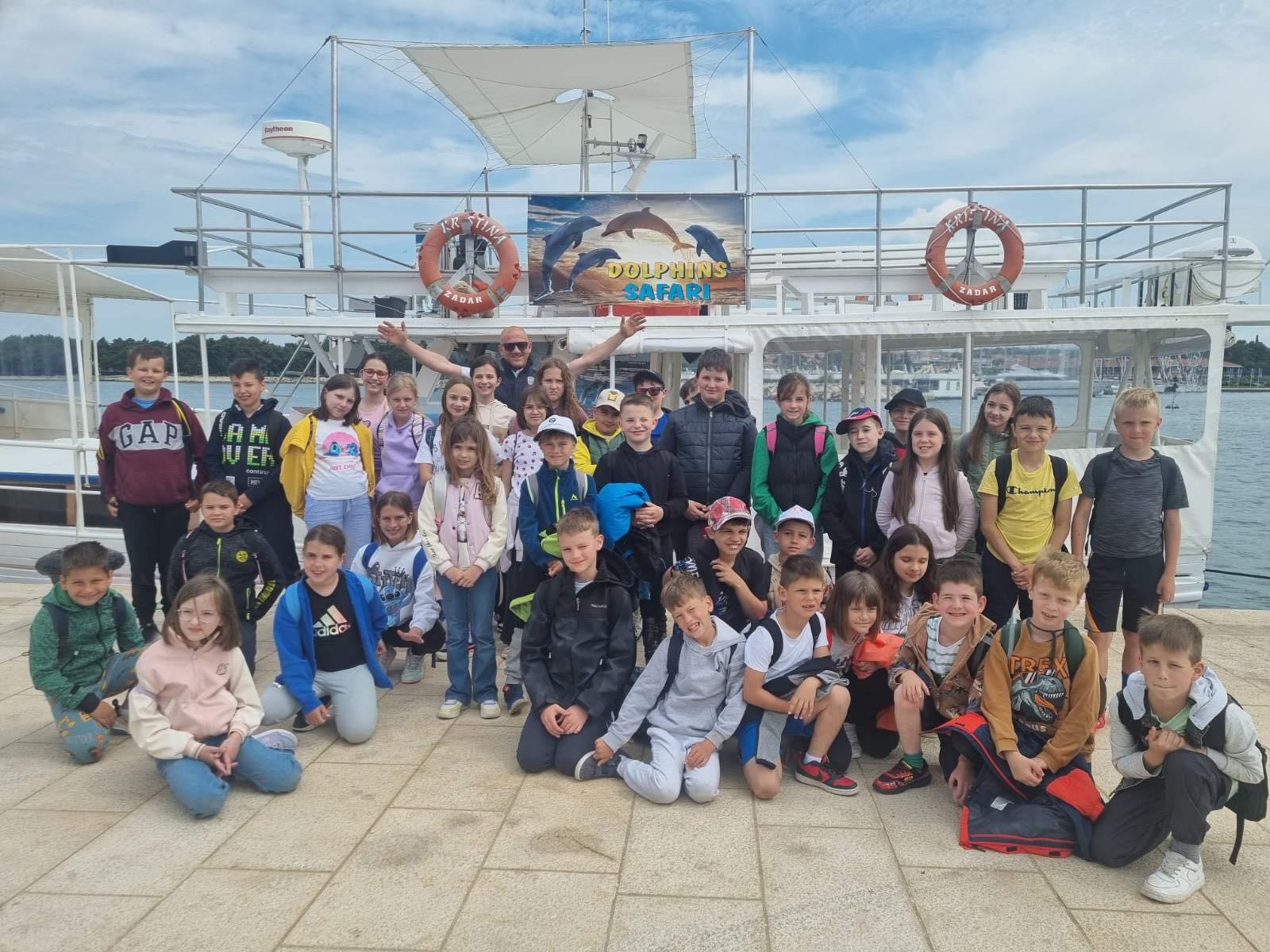 Visita degli alunni della SP Momiano alla SEI Cittanova: giro in barca da Cittanova a Parenzo