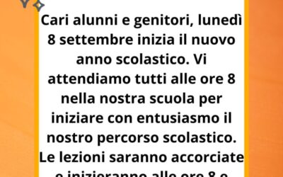 Primo giorno di scuola