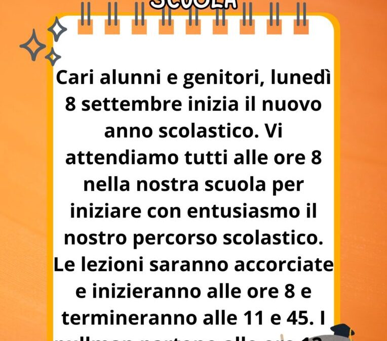 Primo giorno di scuola