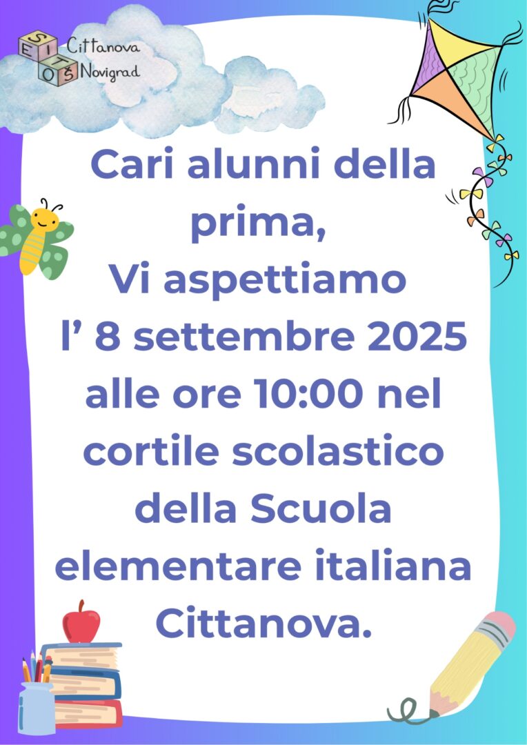 Benvenuto alla prima